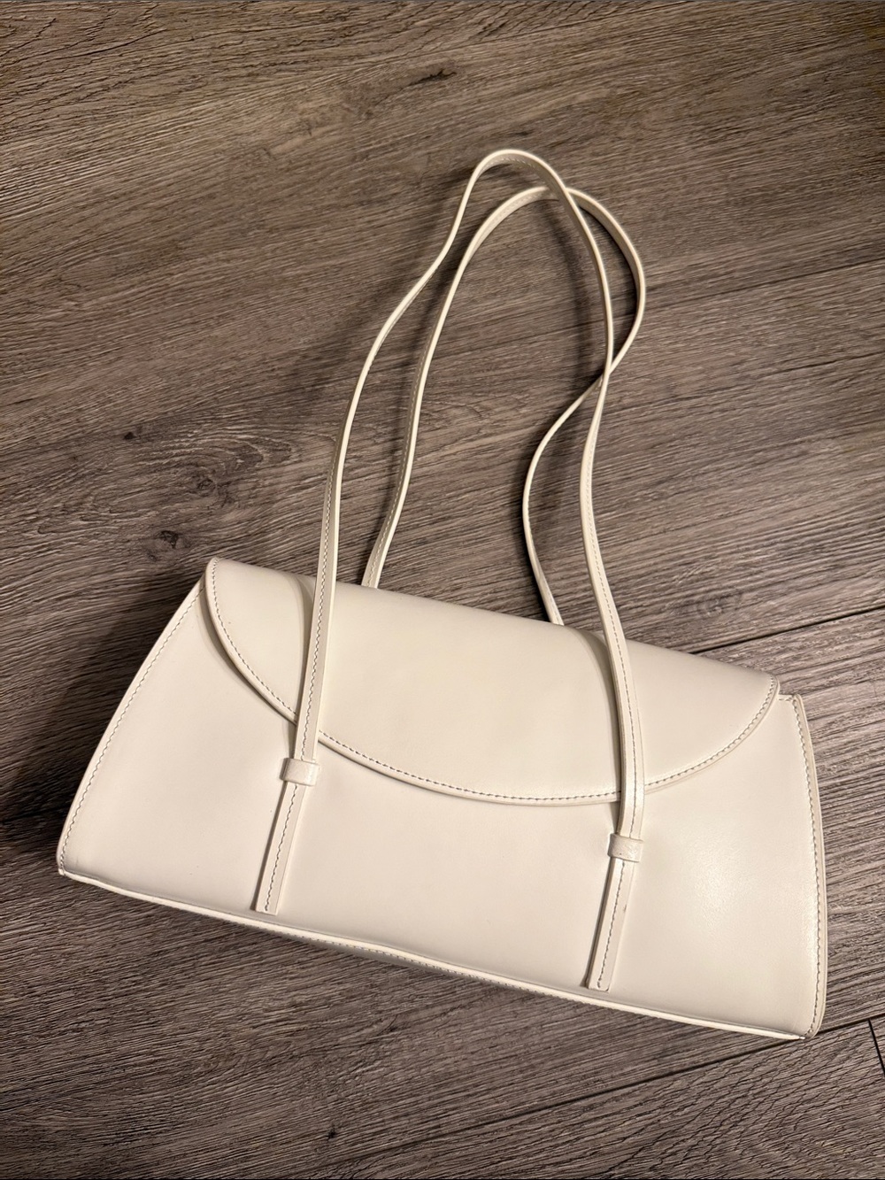 LIKE NEW REFORMATION Elena Shoulder Bag, White Leather - Picture 13 of 13
